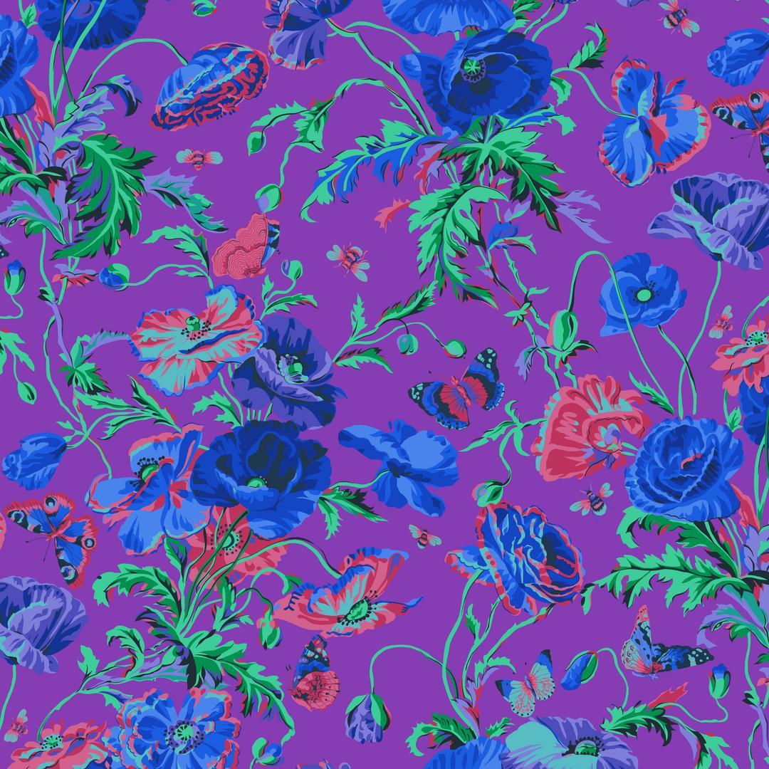 PHILIP JACOBS - KAFFE FASSETT COLLECTIVE - STASH - Meadow, Purple PWPJ116.PURPLE