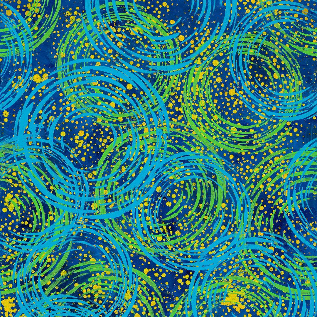 SUE PENN - DRAGONFLY DANCE - Swirlygig, Blue PWSP111.BLUE