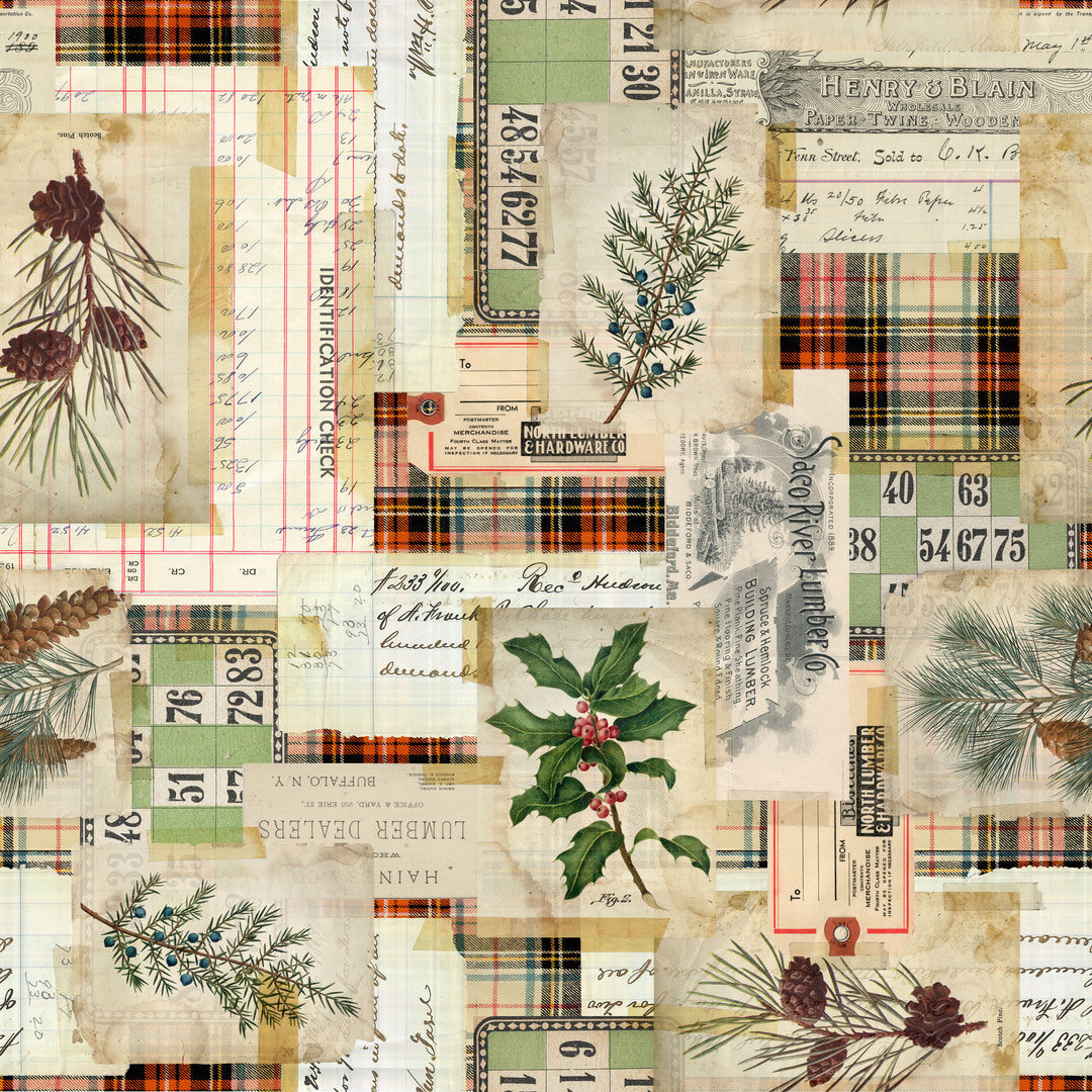 TIM HOLTZ - HOLIDAY PAST - Woodland Collage, Multi