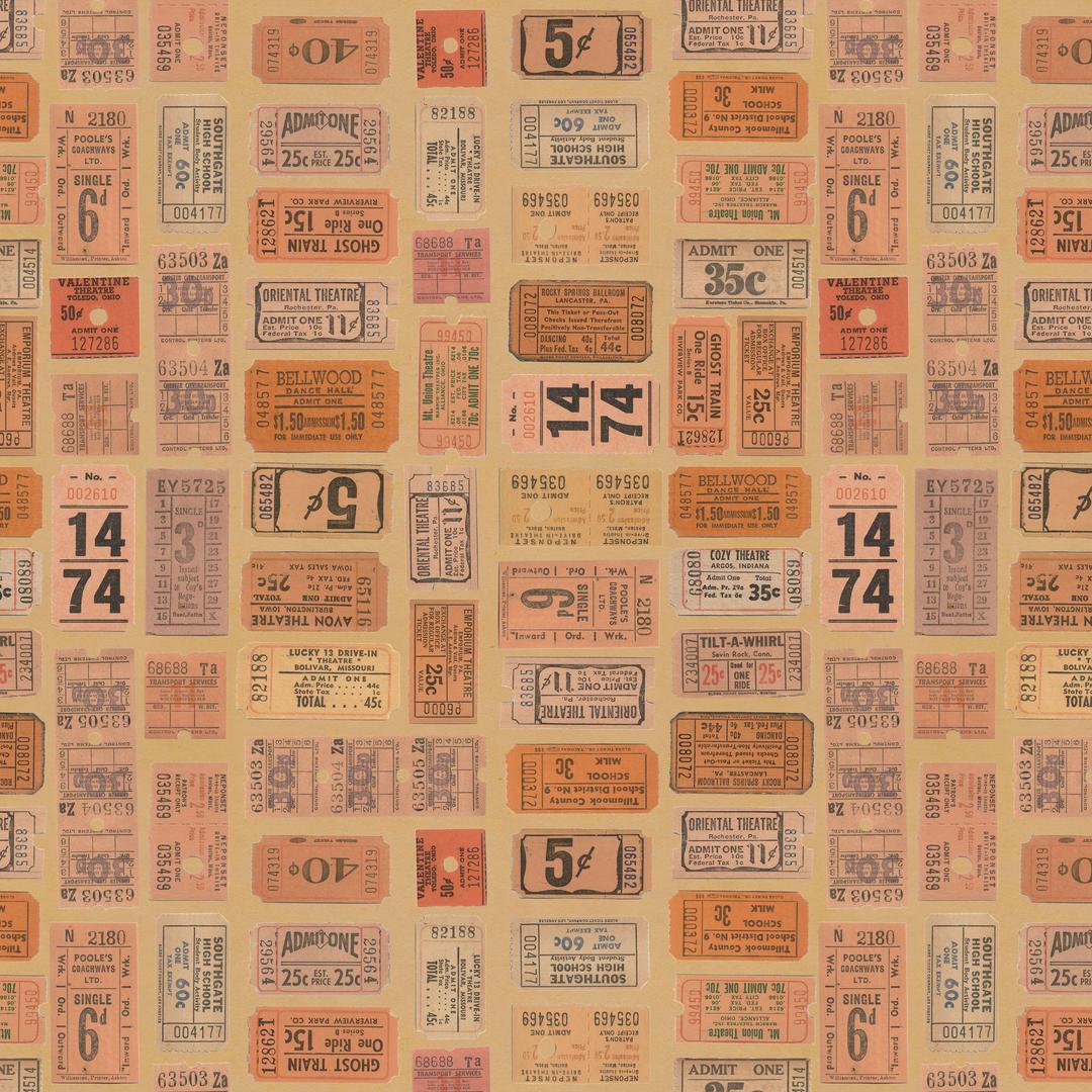 Tim Holtz - Palette Orange - Orange, Tickets