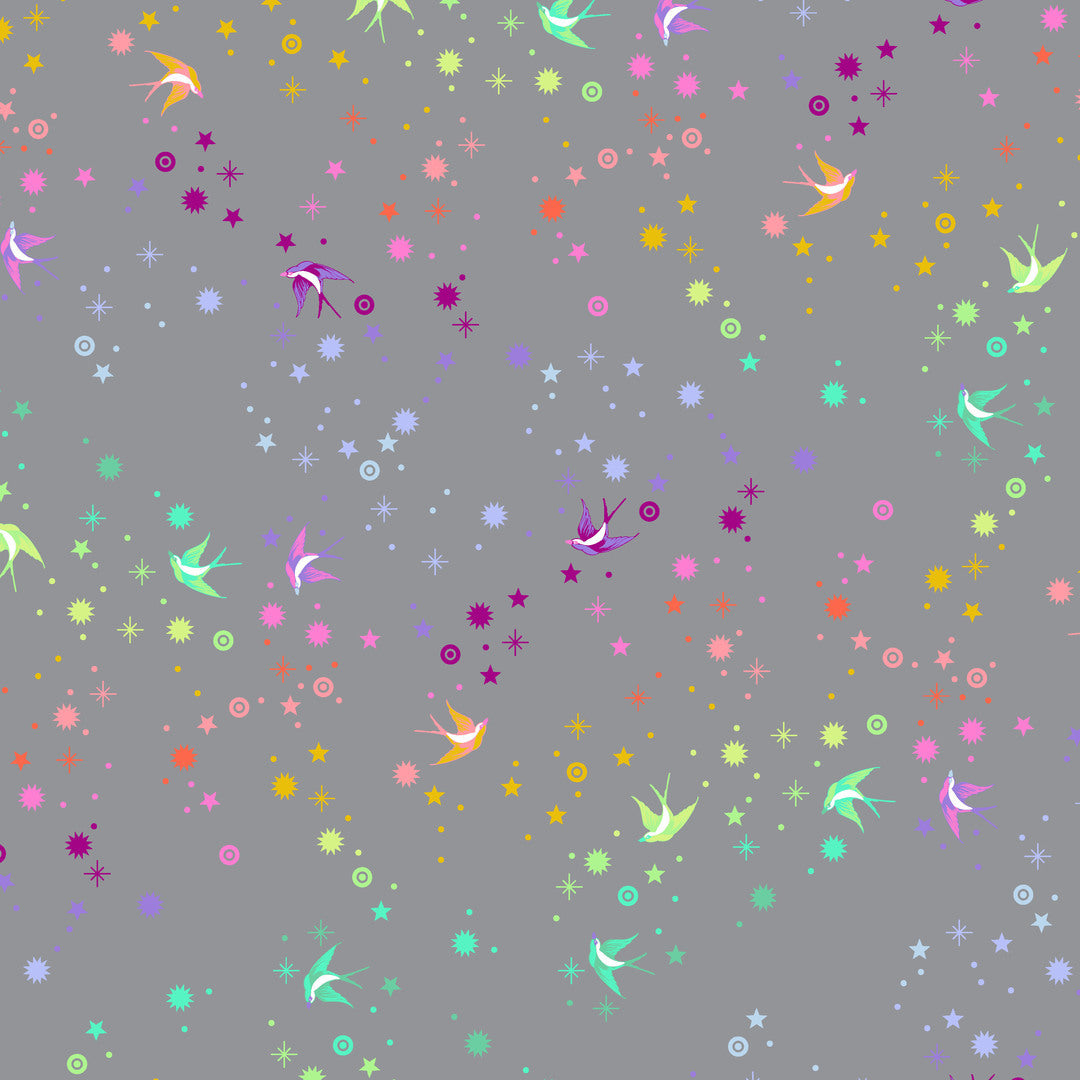 TULA PINK - Graywork - Fairy Dust, Shadow PWTP133.SHADOW