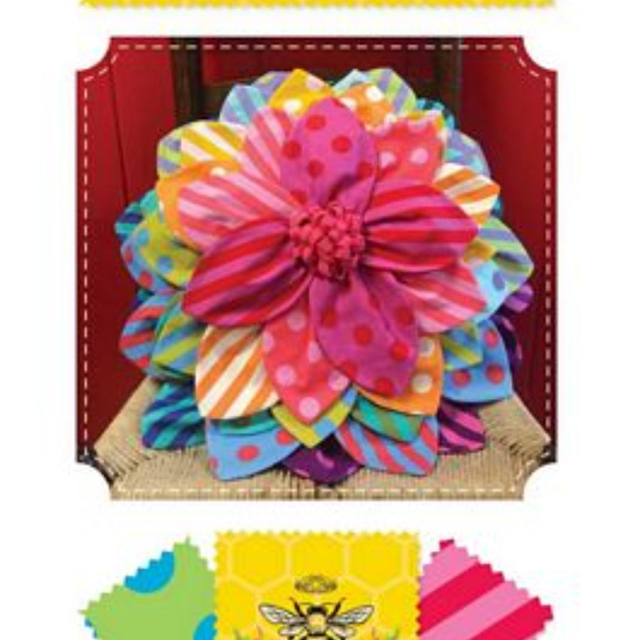 Sugar Bee Quilts -  Petal Pop Zinnia Pillow Pattern