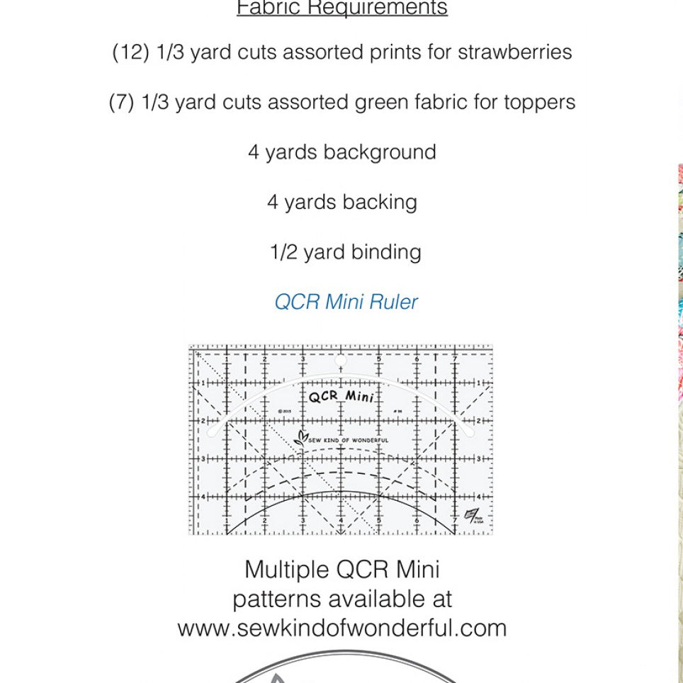 SEW KIND OF WONDERFUL - Mod Strawberries Pattern