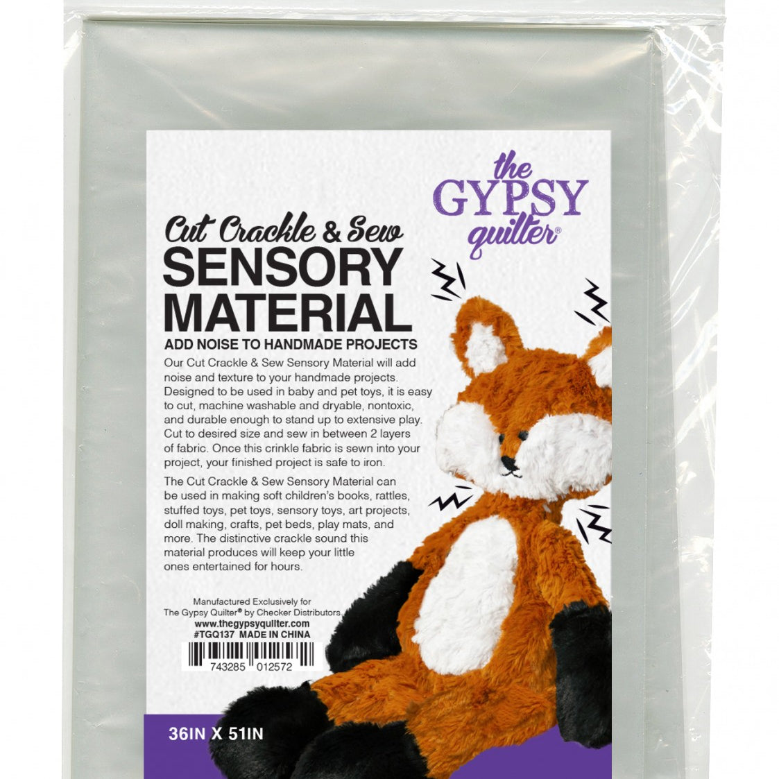 THE GYPSY QUILTER  -  Cut Crackle and Sew Sensory Material