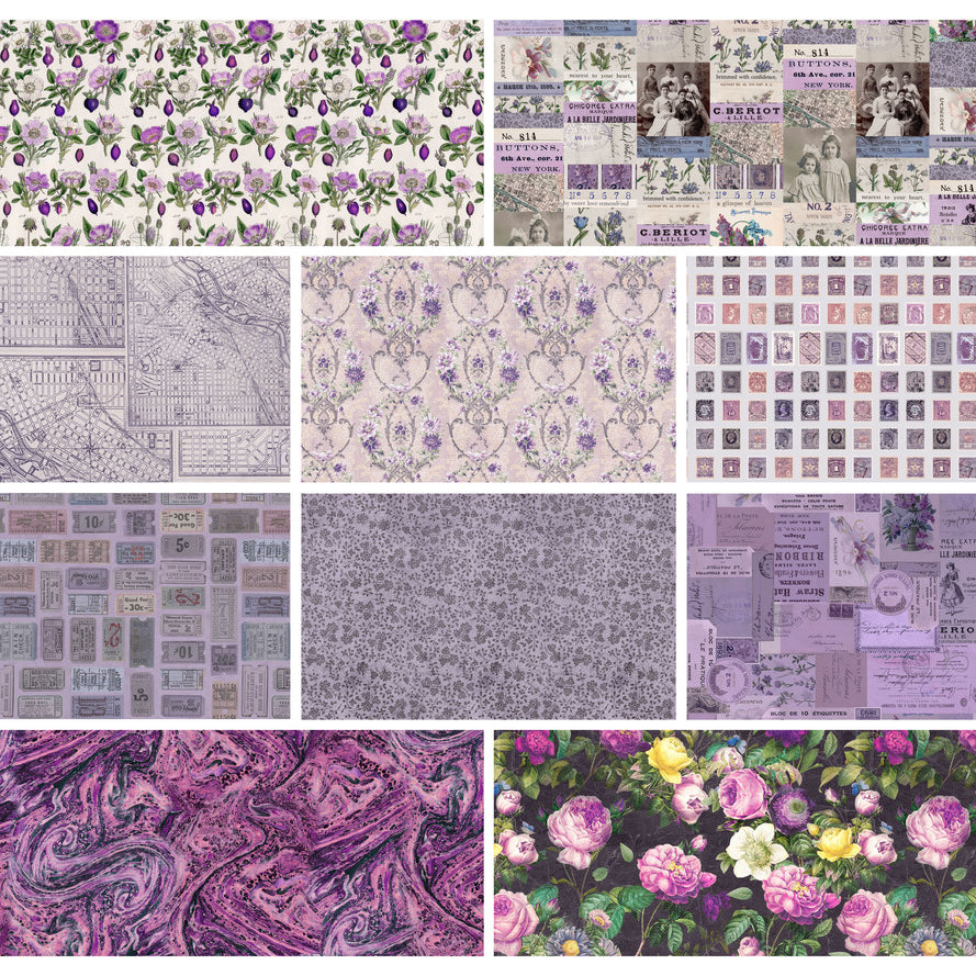 Tim Holtz - Palette Purple - Pre-cut Bundles FB4FQTH.PURPLE FAT QUARTER