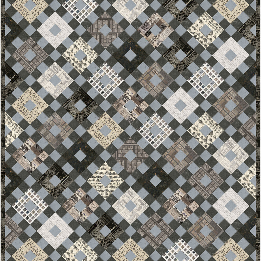 Tim Holtz - Palette Collections - The Lydia Quilt Kit - Charcoal
