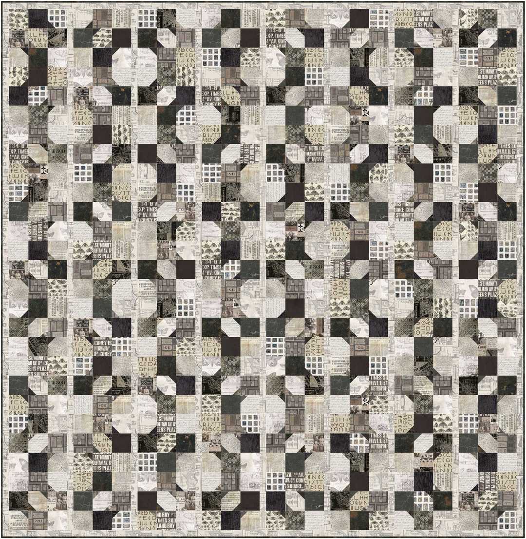 Tim Holtz - Palette Charcoal - Tied Quilt Kit