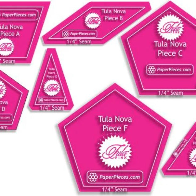 PAPER PIECES - TULA PINK - TULA NOVA 1/4" Seam Acrylic Template