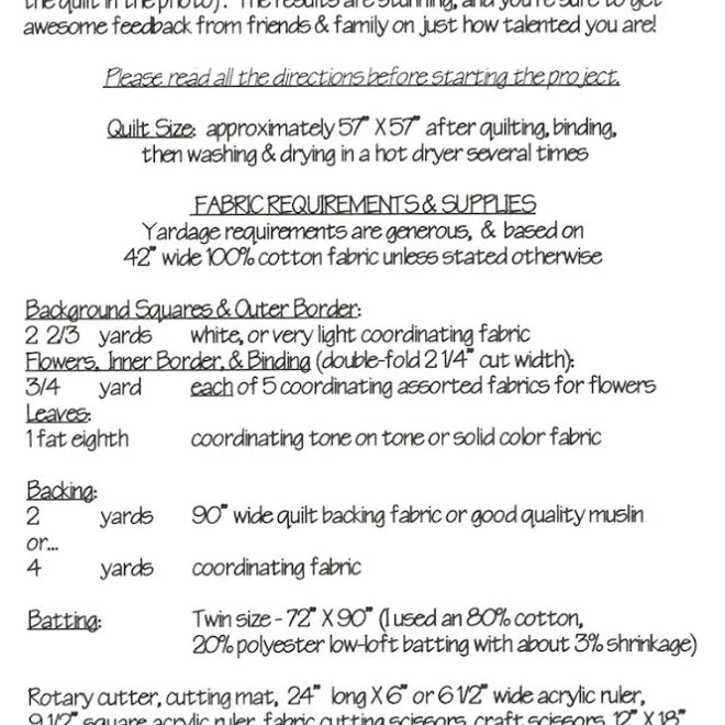 Heather French - French Roses Quilt Pattern