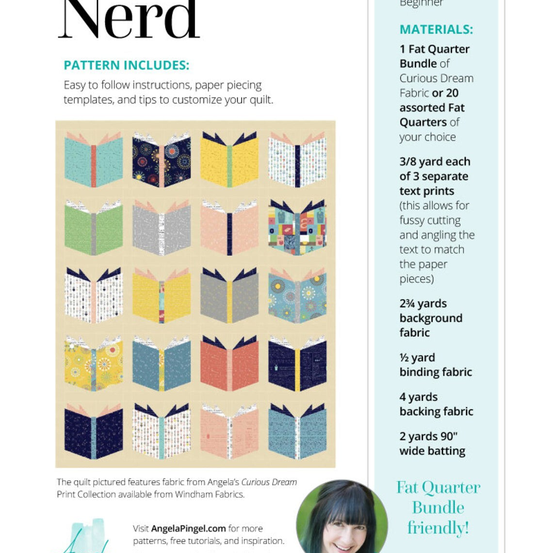 ANGELA PINGEL DESIGNS - Book Nerd Pattern