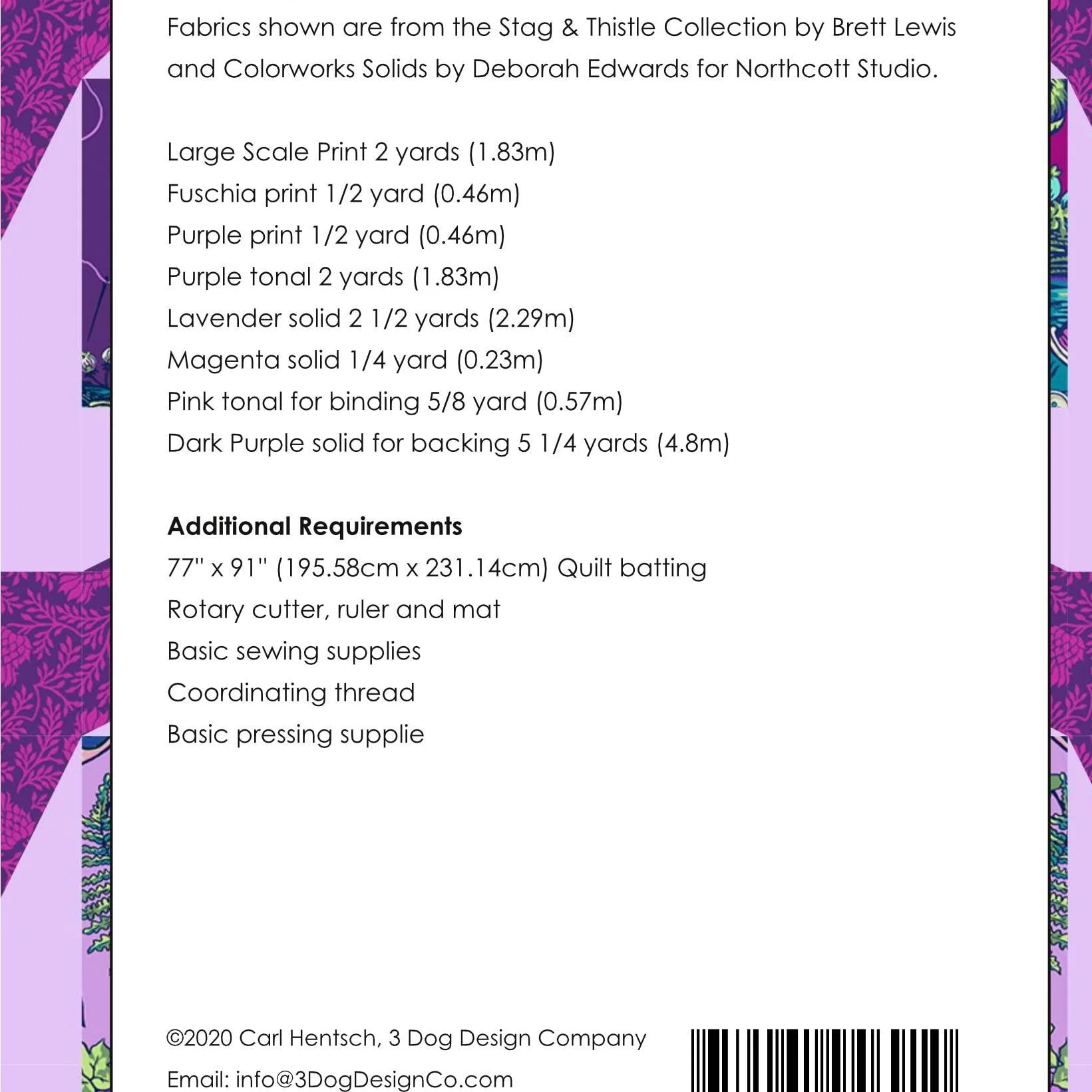 3 DOG DESIGN CO - CARL HENTSCH - BIRDSONG HOLLOW PATTERN