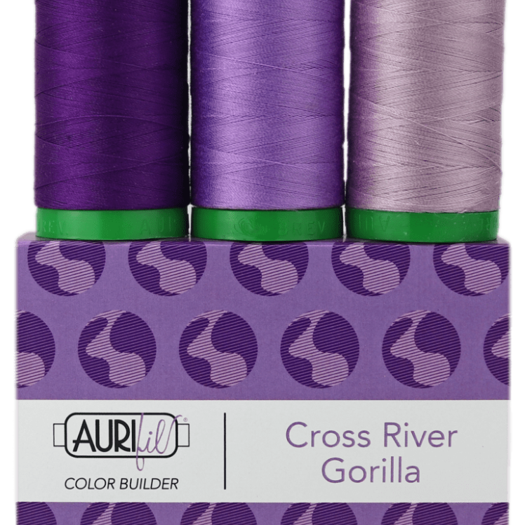 AURIFIL - Thread Color Builder 2021: October - Cross River Gorilla - Artistic Quilts with Color