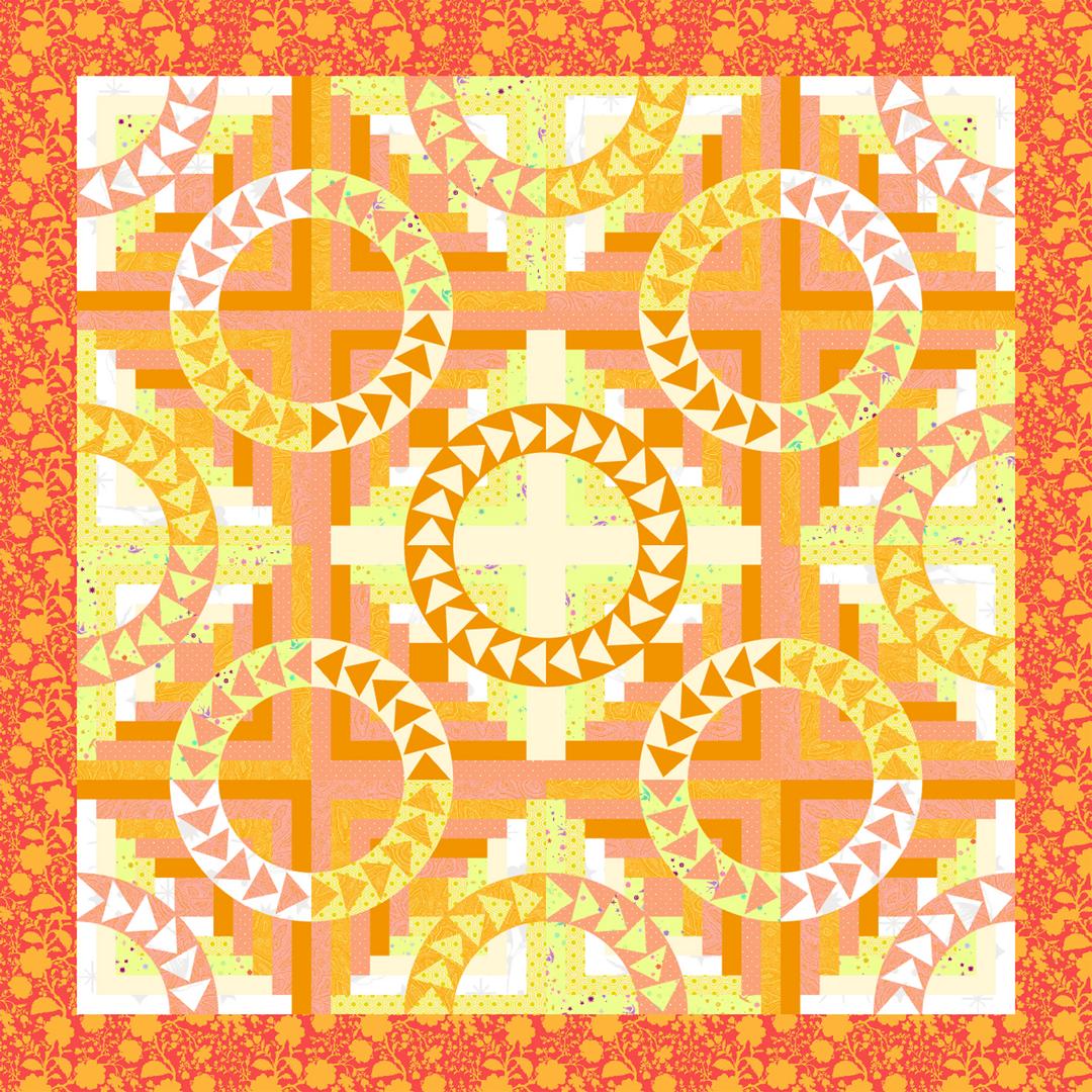 TULA PINK - TINY BEASTS & COLORS - THE BEACH HOUSE QUILT KIT - Artistic Quilts with Color