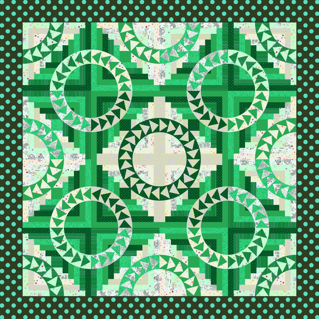 TULA PINK - TINY BEASTS & COLORS - THE BEACH HOUSE QUILT KIT - Artistic Quilts with Color