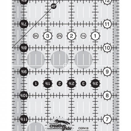CREATIVE GRIDS QUILT RULER 4.5 X 18.5 INCHES
