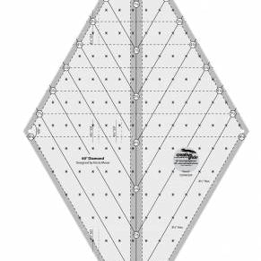 CREATIVE GRIDS 60 DEGREE DIAMOND RULER