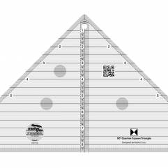 CREATIVE GRIDS 90 DEGREE DIAMOND RULER QUARTER-SQUARE TRIANGLE QUILT RULER