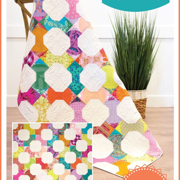 SEW KIND OF WONDERFUL - CURVY BOW TIE PATTERN - Artistic Quilts with Color