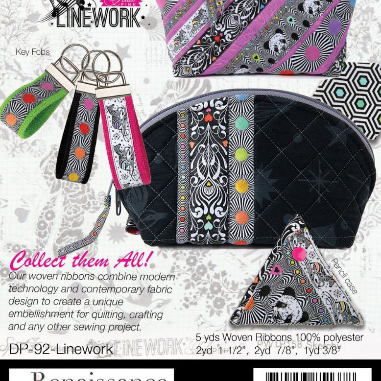RENAISSANCE RIBBONS - TULA PINK LINEWORK - RIBBON DESIGNER PACK - Artistic Quilts with Color