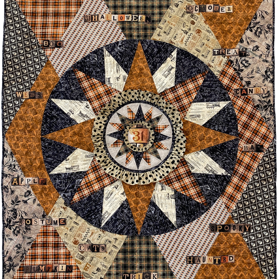 ROBIN RUTH DESIGNS - FAT ROBIN 16-POINT MARINER'S COMPASS BOOK AND RULER COMBO - Artistic Quilts with Color