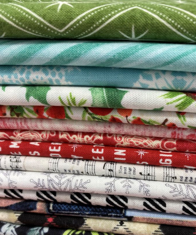 TIM HOLTZ - CHRISTMASTIME - Fat Quarter Bundle - Artistic Quilts with Color