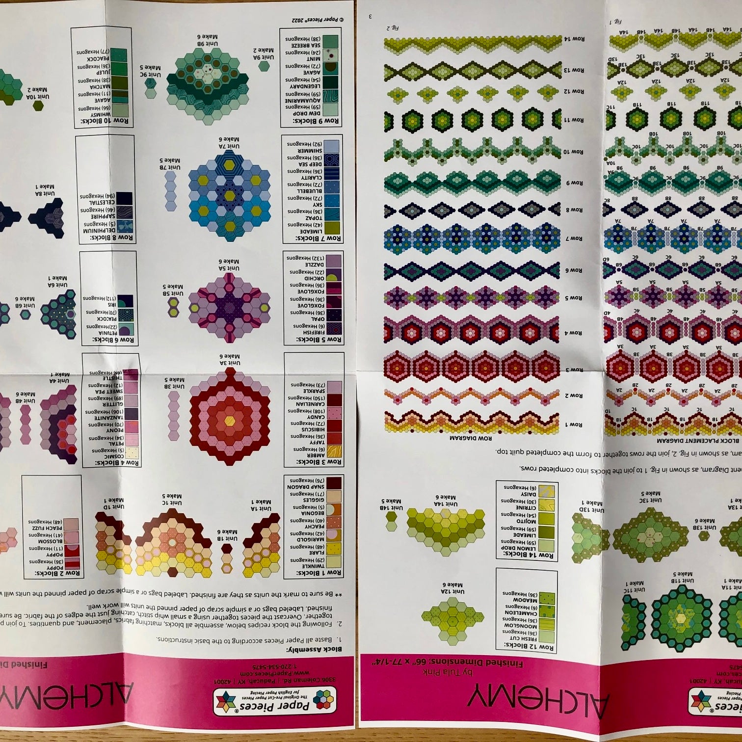 TULA PINK - ALCHEMY Pattern and Complete Paper Piece Pack ON BACKORDER - Artistic Quilts with Color