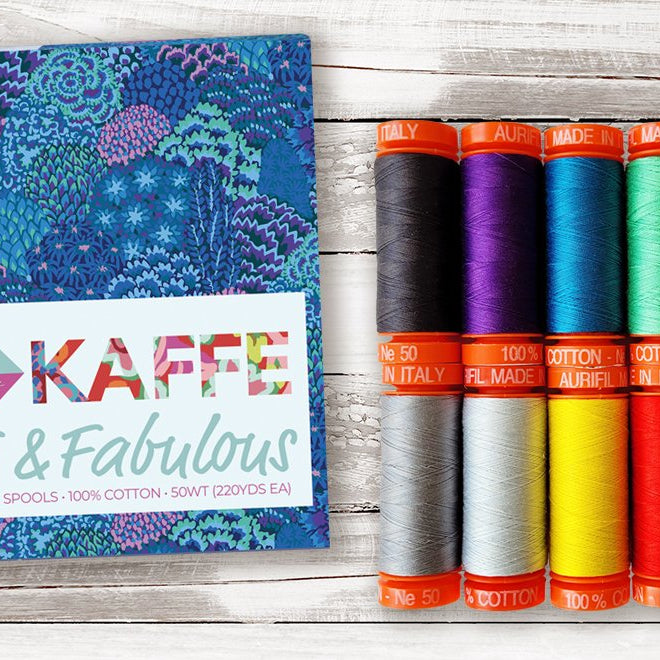 AURIFIL - 85 & Fabulous by Kaffe Fassett SHIPPING NOVEMBER 2022 - Artistic Quilts with Color