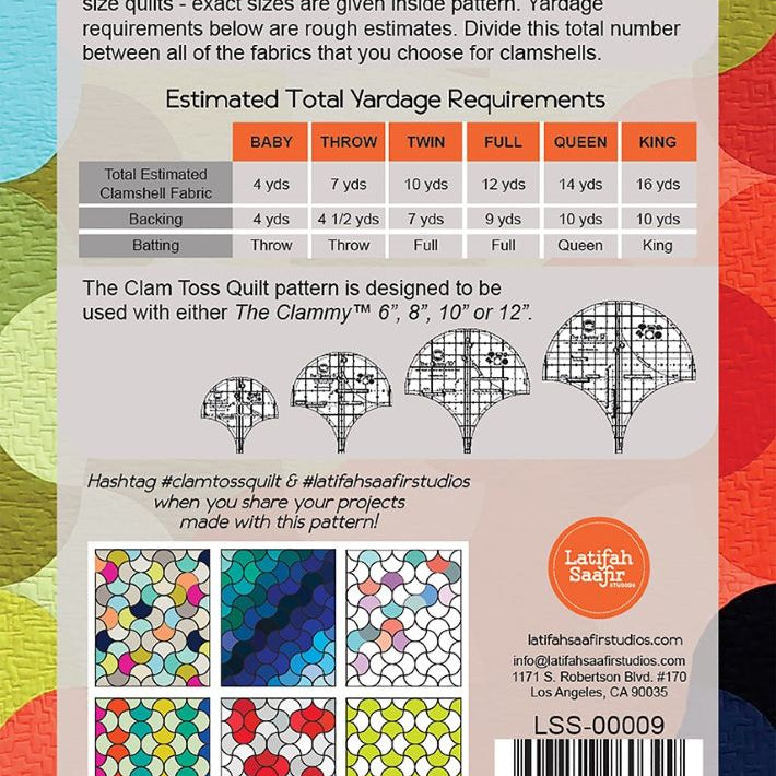 LATIFAH SAAFIR - Glam Toss Pattern - Artistic Quilts with Color