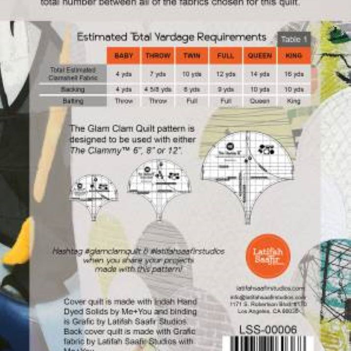 LATIFAH SAAFIR - Glam Clam Pattern - Artistic Quilts with Color