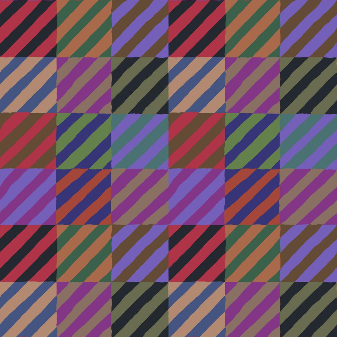 KAFFE FASSETT - KFC FEBRUARY 2022 - Regimental Ties, Dark - Artistic Quilts with Color