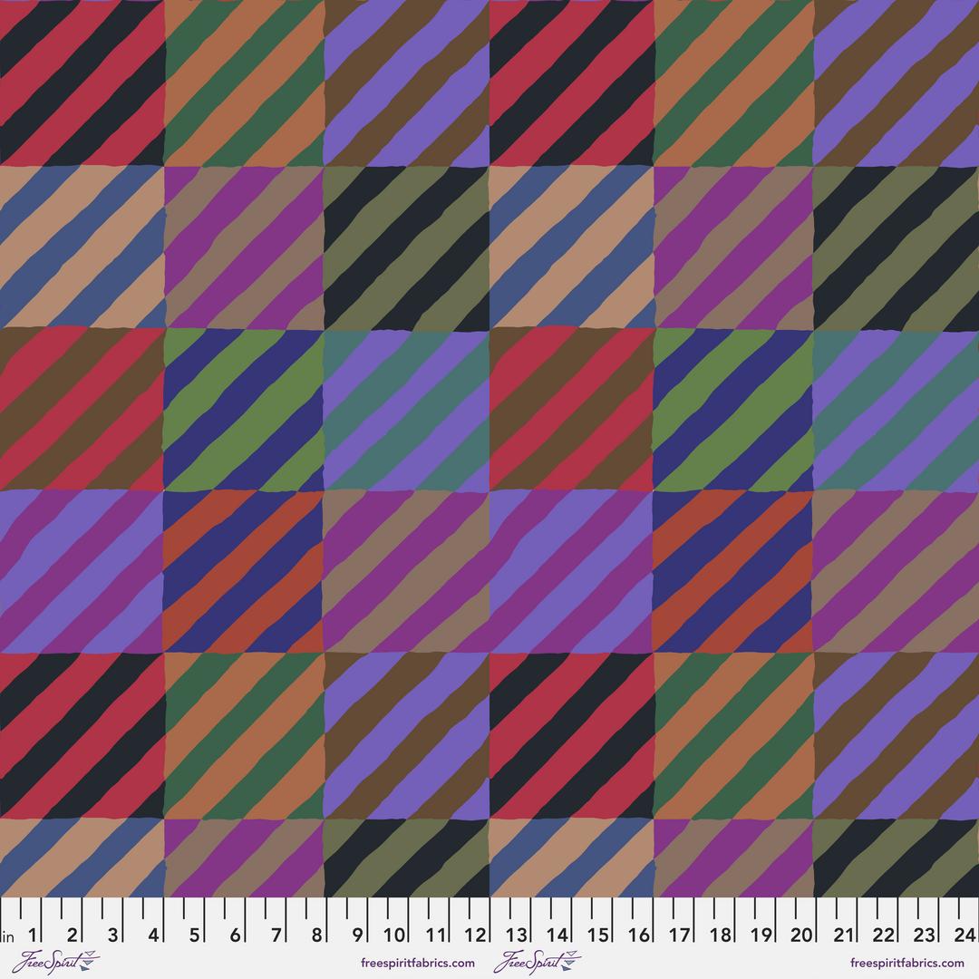 KAFFE FASSETT - KFC FEBRUARY 2022 - Regimental Ties, Dark - Artistic Quilts with Color