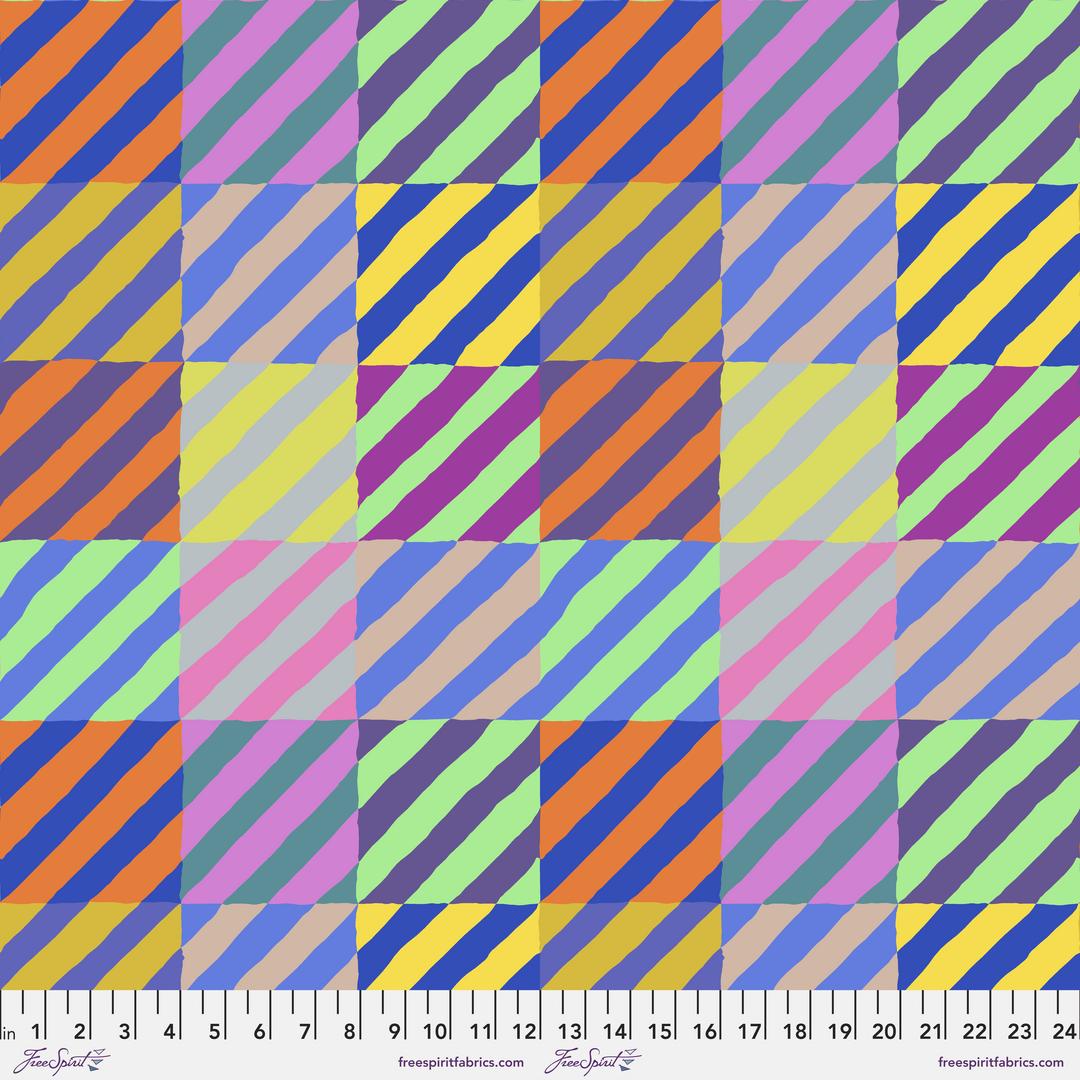 KAFFE FASSETT - KFC FEBRUARY 2022 - Regimental Ties, Multi - Artistic Quilts with Color