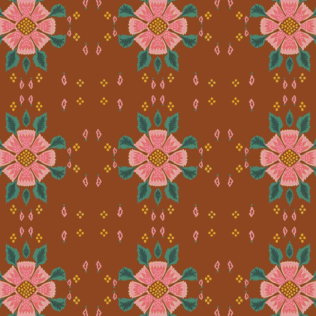 NATHALIE LETE - CONSERVATORY CRAFT - FOLK ART - Eyelet, Amber - Artistic Quilts with Color