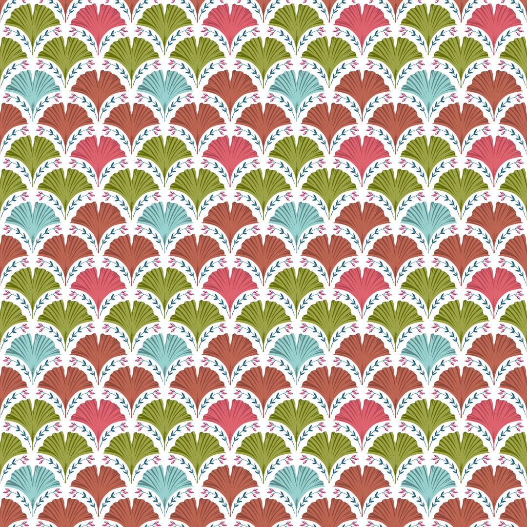 ODILE BAILLOEUL - LAND ART 2 - Small Ginkgo, White - Artistic Quilts with Color