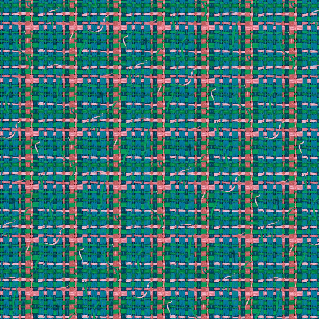 ODILE BAILLOEUL - LAND ART 2 - Tressage, Blue - Artistic Quilts with Color
