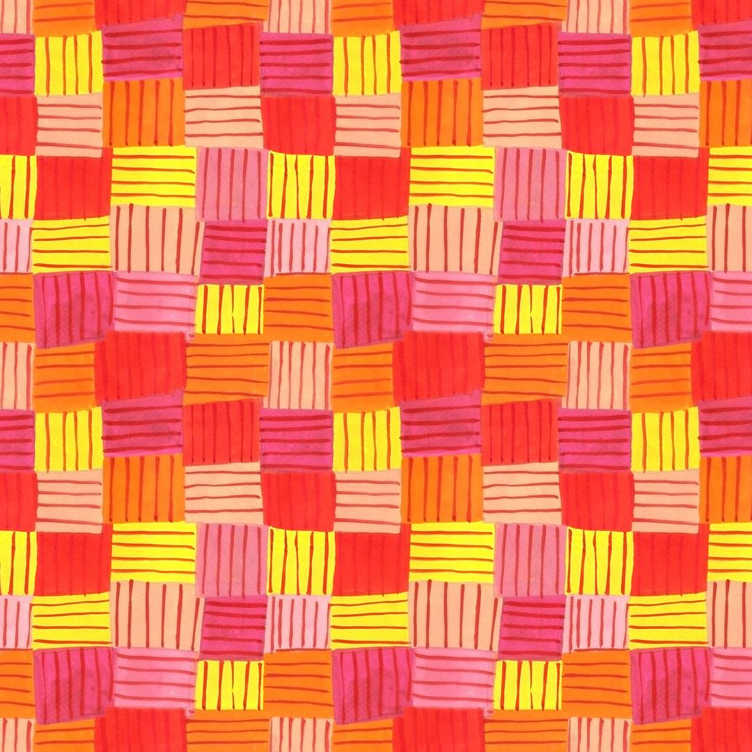 SARAH CAMPBELL - FRESH PICKED - Garden Patch, Hot - Artistic Quilts with Color