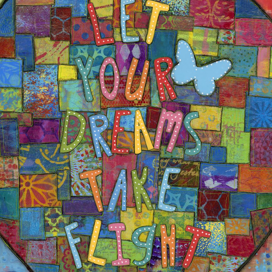 SUE PENN - UP, UP & AWAY - Dreams Take Flight, Panel - Artistic Quilts with Color