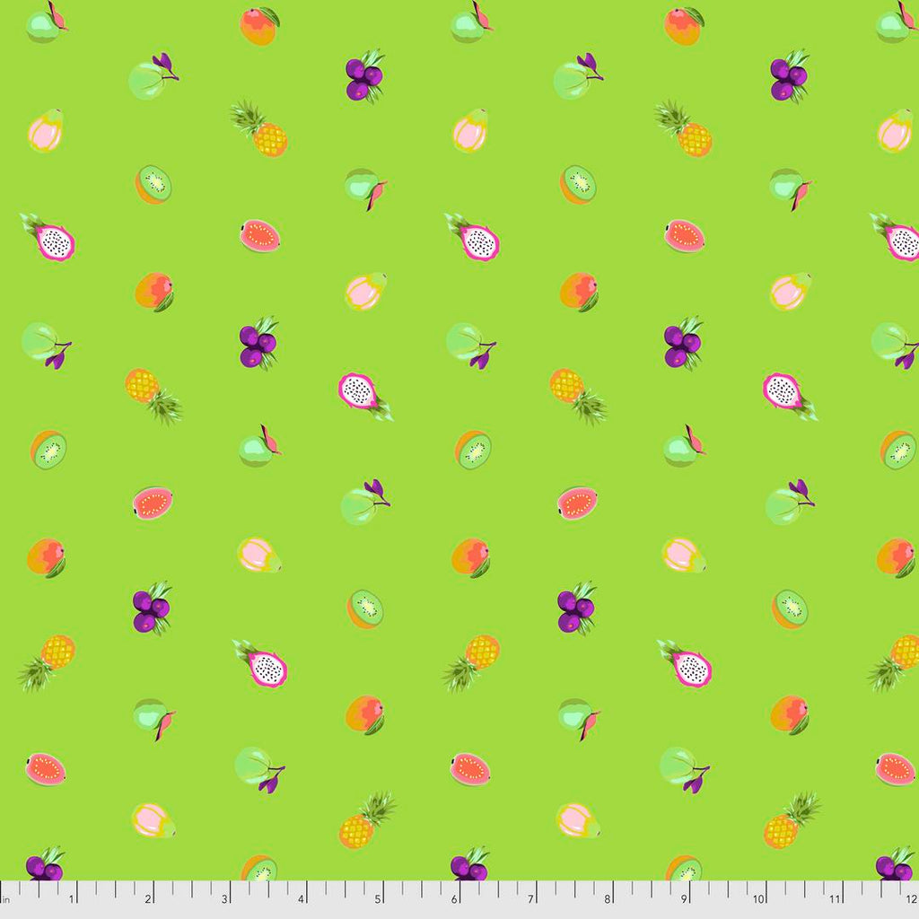 Tula Pink - DAYDREAMER - Forbidden Fruit Snacks, Kiwi - Artistic Quilts with Color