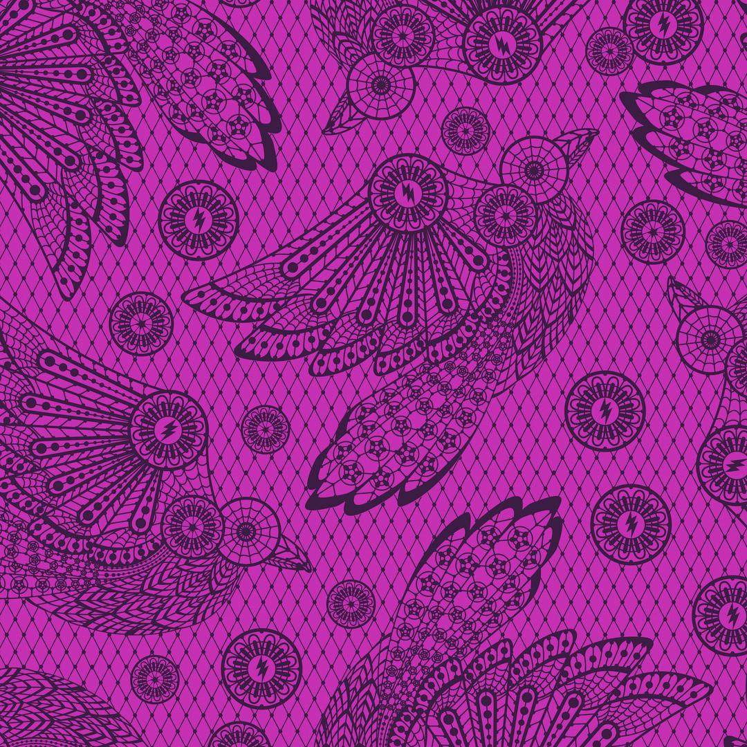 TULA PINK - NIGHTSHADE, Raven Lace, Oleander