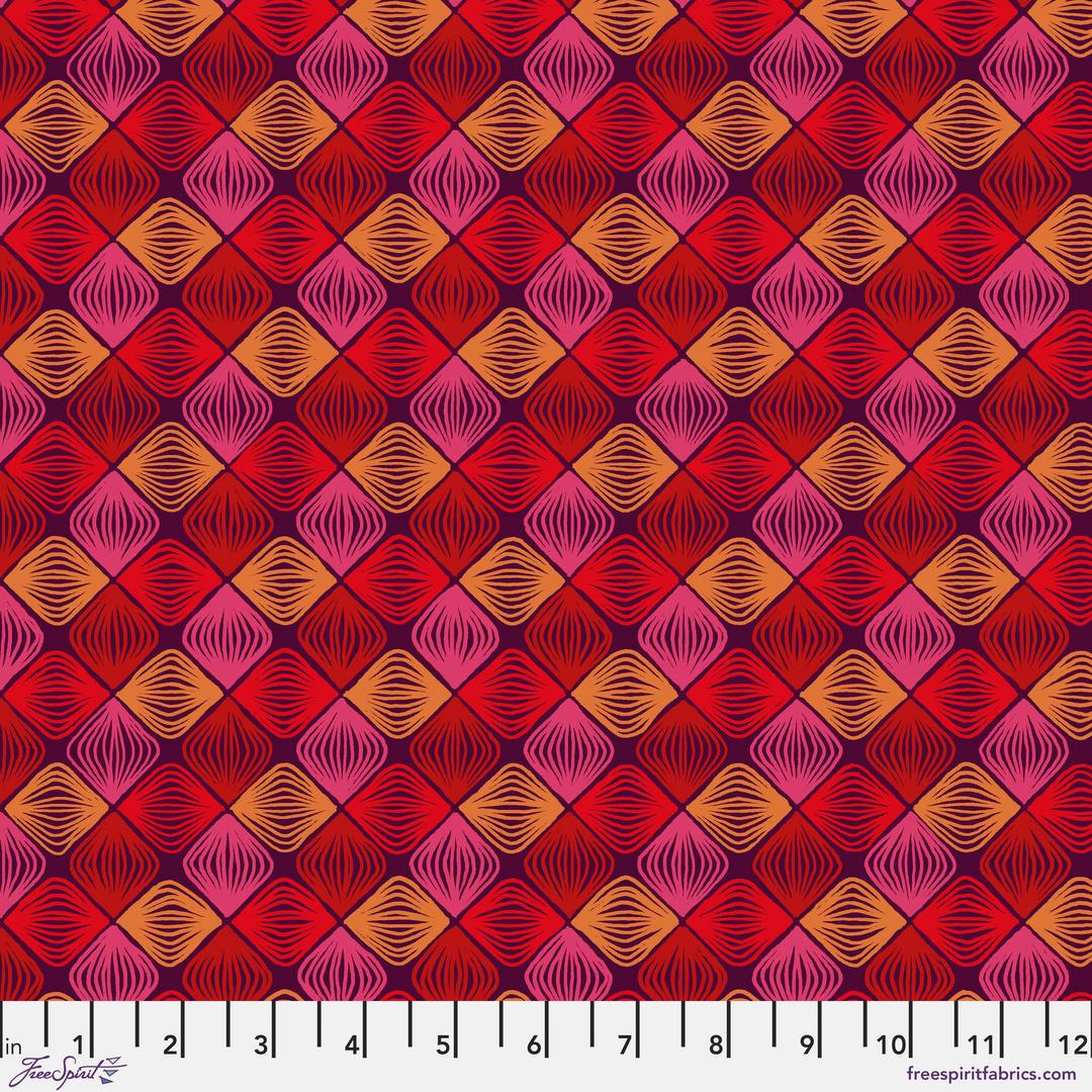 WILLIAM REUE - LOG TAVERN ROAD, Bunchberry, Scarlet - Artistic Quilts with Color