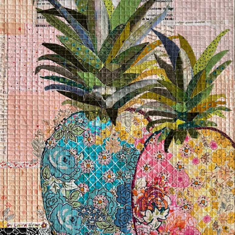 LAURA HEINE - PINEAPPLE Pattern - Artistic Quilts with Color
