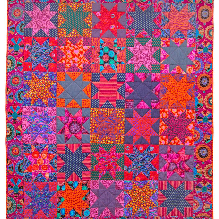 KAFFE FASSETT COLLECTIVE - QUILTS IN BURANO - SMOULDERING STARS QUILT KIT - Artistic Quilts with Color