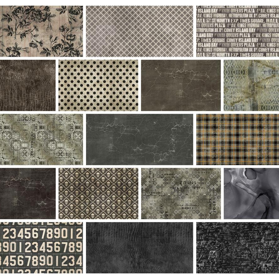 TIM HOLTZ - SATURDAY STASH  - GOTHIC FAT QUARTER