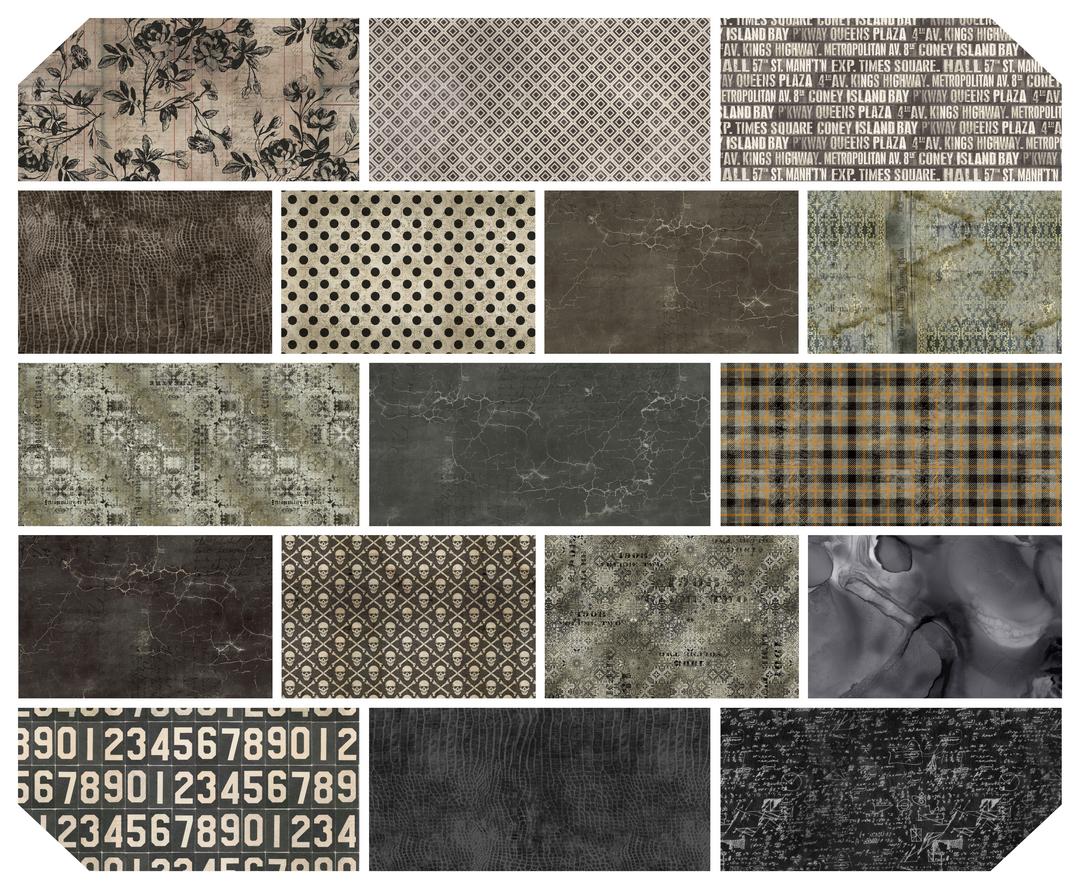 TIM HOLTZ - SATURDAY STASH - GOTHIC FAT QUARTER