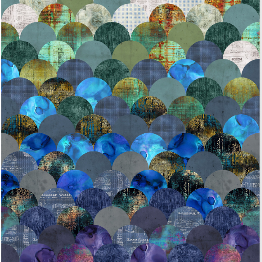 LATIFAH SAAFIR - Glam Clam Pattern - Artistic Quilts with Color