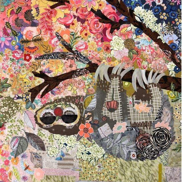 Artistic Quilts with Color Cloth Sloth by Laura Heine for Fiberworks