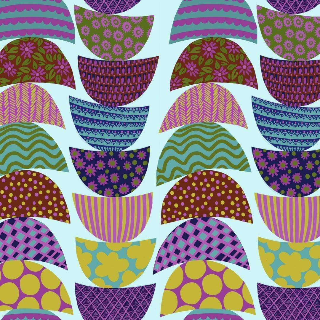 Artistic Quilts with Color Fabric Anna Maria Bright Eyes Picky, Blue SKU# PWAH160.BREAKFAST SHIPPING MAY 2021