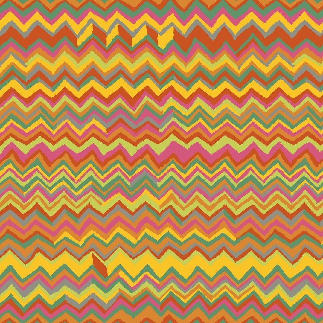 Artistic Quilts with Color Fabric Brandon Mably for the Kaffe Fassett Collective Zig Zag - Bright SKU# PWBM043.BRIGH SHIPPING JUNE 2021