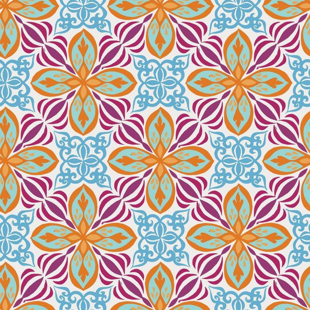 Artistic Quilts with Color Fabric Enchanted by Valori Wells - TILE SKU# PWVW027.POMEGRANATE SHIPPING MAY 2021