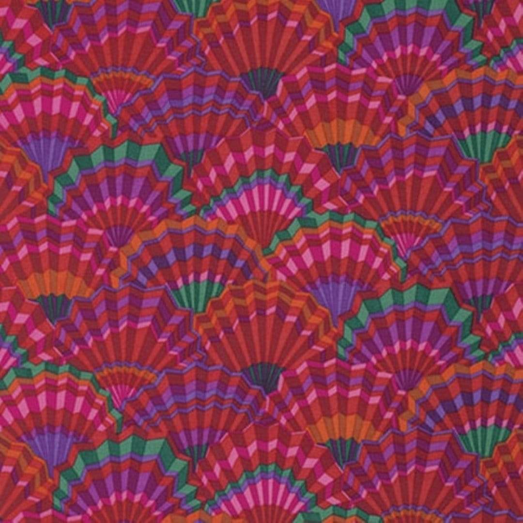 Artistic Quilts with Color Fabric Kaffe Fassett Collective Classics Paper Fans - Red SKU# PWGP143.REDXX